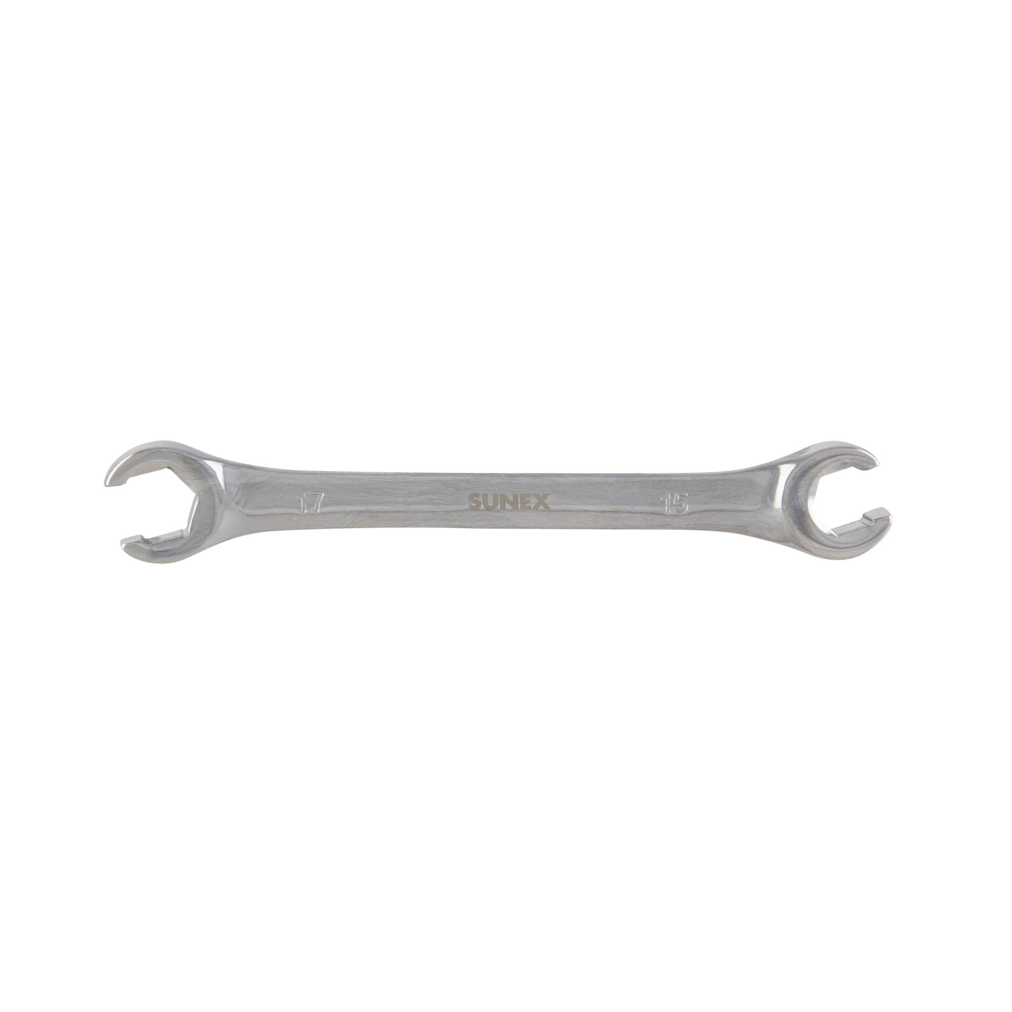 Sunex Tools Flare Nut Wrench — 15mm x 17mm, Drop-Forged Alloy Steel, Model# 980908
